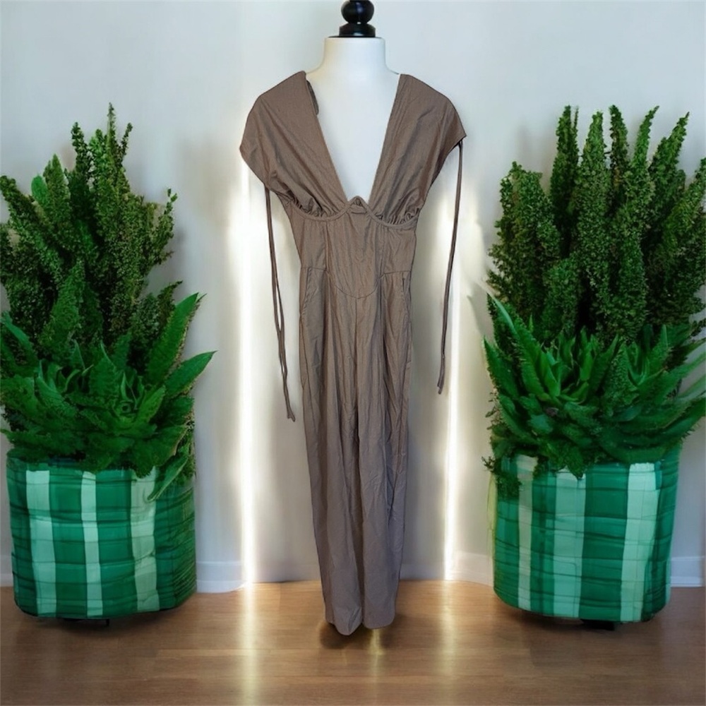 PrettyLittleThing Taupe Jumpsuit